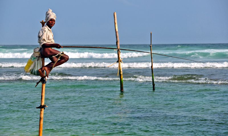 Pescador en Ahangama