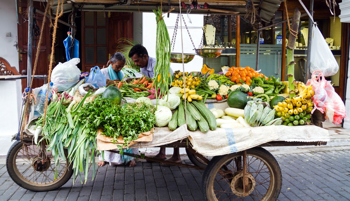 Vendedor de vegetales en Galle