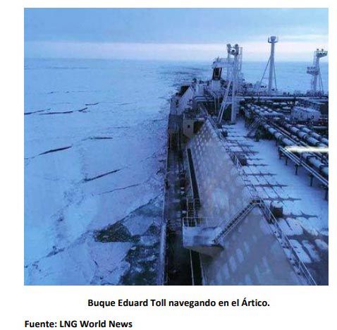 Figura G.buque Eduard Toll navegando Ártico
