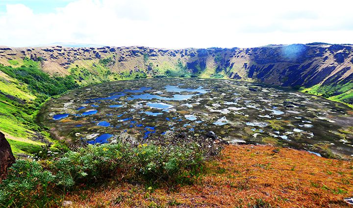 Cráter del volcán Rano Kau