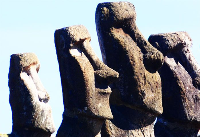 Moais del ahu Tongariki