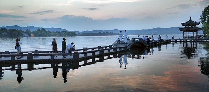 Imagen de Hangzhou, Lago del oeste y Puente largo del parqu