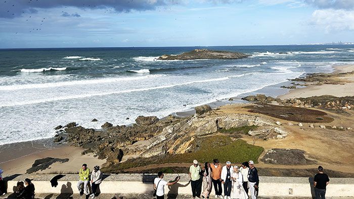 PESSEGUEIRO Isla desde el Fuerte interior con Finisterras (Foto de MSS.)
