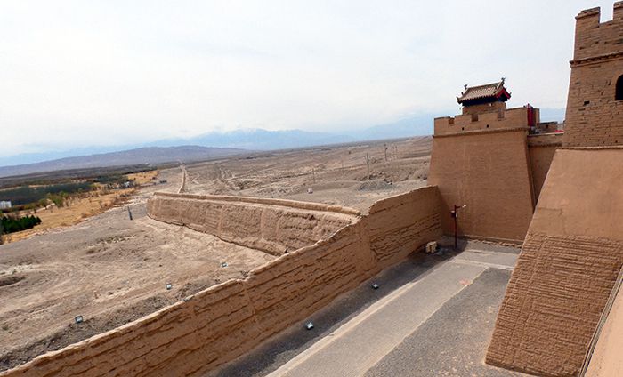 La Gran Muralla que enlaza con el Fuerte