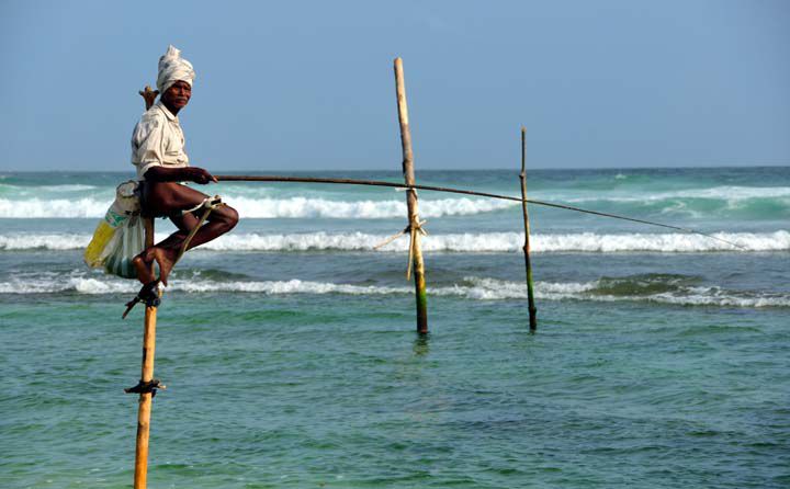 Pescadores en Sri Lanka