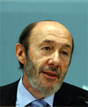 Alfredo Pérez Rubalcaba, ministro del Interior