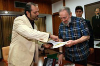 Ex presidente Fidel Castro, con el escritor ruso Daniel Estulin en La Habana, 

