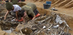 Exhumación de restos de desaparecidos durante la guerra civil española