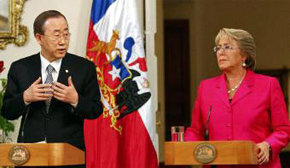 Michelle Bachelet y Ban ki-moon