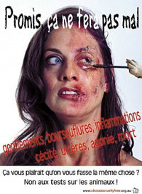 ¡Di no a los cosméticos probados en animales!