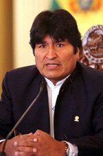 Evo Morales, presidente de Bolivia