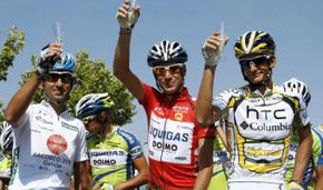 Mosquera, Nibali y Velits en la última etapa de la Vuelta a España