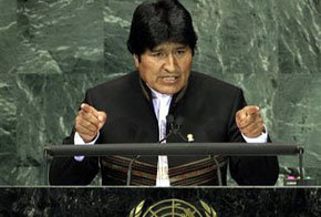 Evo Morales en la ONU