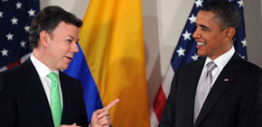 Santos con el presidente Obama