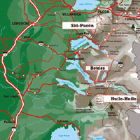 Mapa de ubicación de la reserva Huilo Huilo