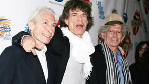 Mick Jagger (c), Charlie Watts (i)  y Keith Richards, en una imagen de archivo. 

