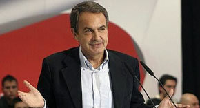 José Luis Rodríguez Zapatero, durante el mitin en Ponferrada