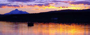 Atardecer en lago Llanquihue