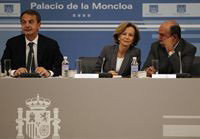 Zapatero, Salgado y Rubalcaba presidieron la mesa del Gobierno