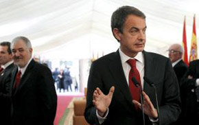 El presidente Zapatero a su llegada al congreso de los Diputados