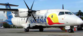 Satena, es una aerolínea comercial de propiedad del gobierno colombiano. 