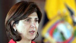 La canciller de Colombia, María Ángela 