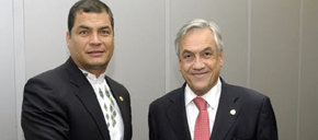 Correa (i) y Piñera