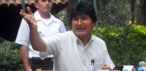 Evo Morales, presidente de Bolivia