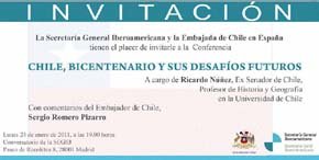 Continúan las manifestaciones en contra del embajador chileno en España
 
 