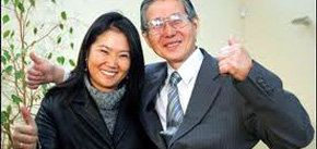 Keiko y Alberto Fujimori en una imagen de archivo