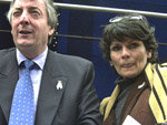 La 'otra viuda' junto al ex presidente Kirchner en una imagen de archivo