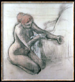 Mujer secándose después del baño, de Edgar Degas