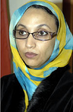 La activista  Aminatou Haidar 