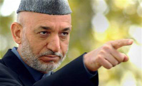 El presidente de Afganistán Hamid Karzai 
