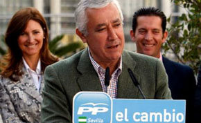 El presidente del PP andaluz, Javier Arenas