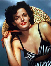 La sugerente belleza morena de jane Russell no tuvo rival en Hollywood 

