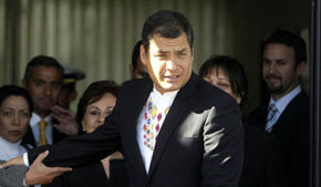 El presidente de Ecuador, Rafael Correa