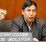 El canciller de Bolivia, David Choquehuanca