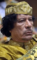 Muammar Al  Gadaffi, líder libio