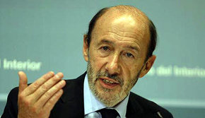 El vicepresidente primero del Gobierno y ministro del Interior, Alfredo Pérez Rubalcaba