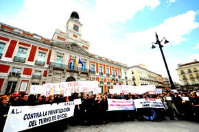 En la imagen de archivo, una protesta de los abogados de oficio en Madrid