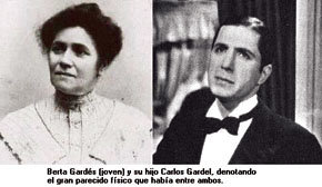 Carlos Gardel y su madre, Berthe Gardés