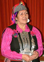 La lonko mapuche, Juana Calfunao