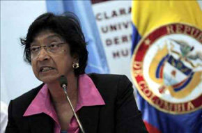 La Alta Comisaria de las Naciones Unidas para los Derechos Humanos, Navi Pillay