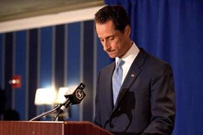 El congresista demócrata por Nueva York Anthony Weiner 
