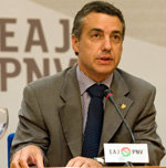 El presidente del Euskadi Buru Batzar del PNV, Iñigo Urkullu