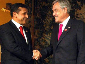 Humala (i) y Piñera, en La Moneda