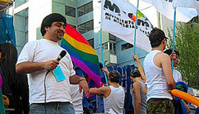 Marcha a favor de la diversidad sexual en Santiago