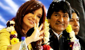 Evo Morales, presidente de Bolivia, fue recibido por Cristina F. de Kirchner, entre quejas de la comunidad judía.