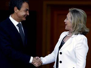 Zapatero saluda a Clinton